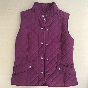 G. H. Bass & Co maroon fall vest XS